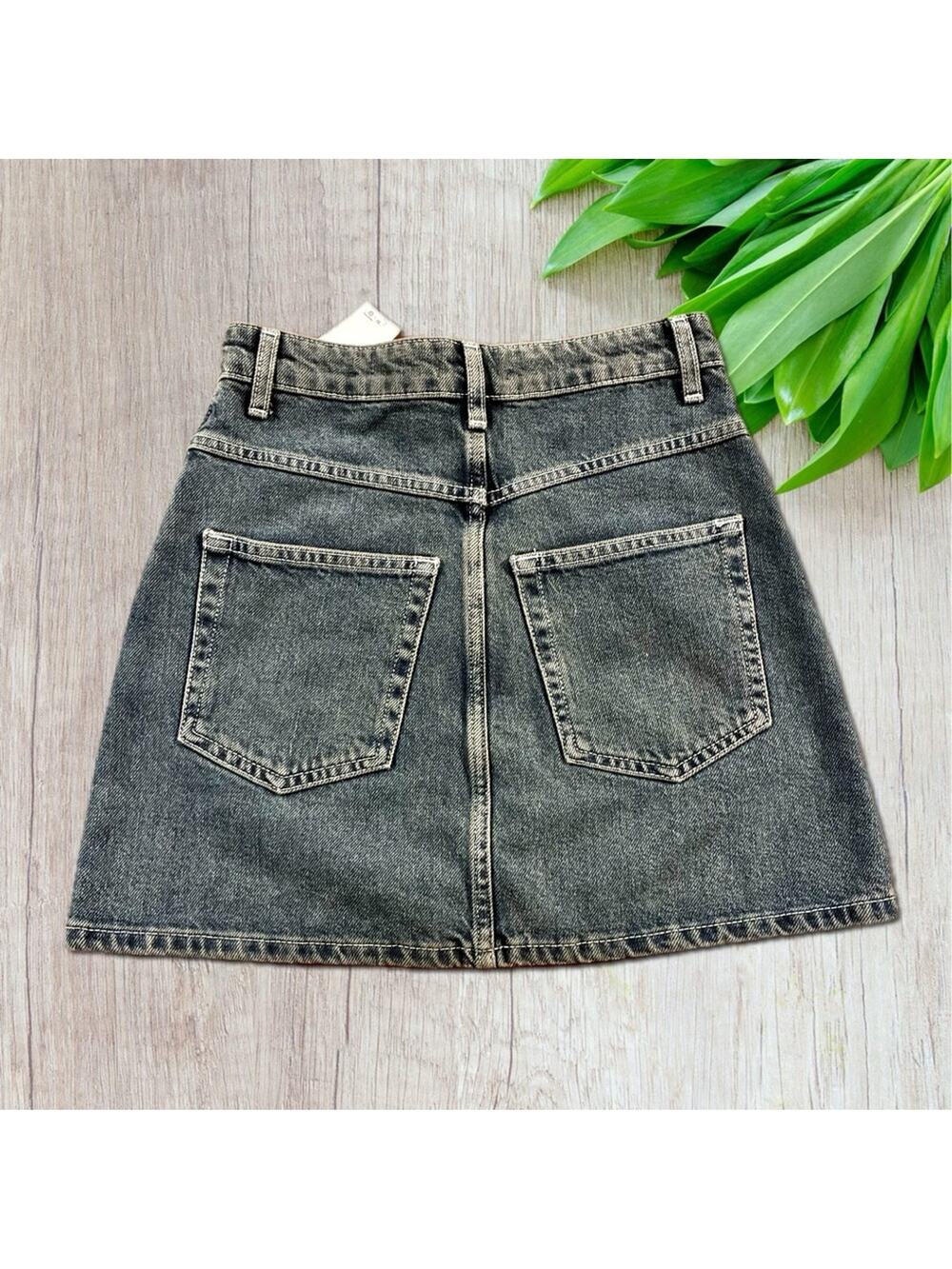 Topshop Classic Blue Denim Mini Skirt